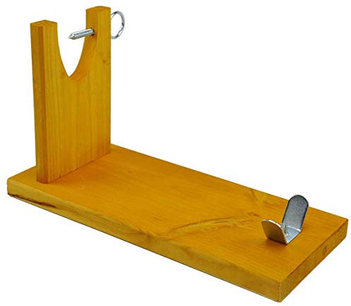 BAKAJI Portaprosciutto in Legno Supporto per Prosciutto Tagliere Porta Prosciutto Smontabile Color Legno Idea Regalo Taglio Affettati Coscia Jamonero 40 x 17 x 23 cm