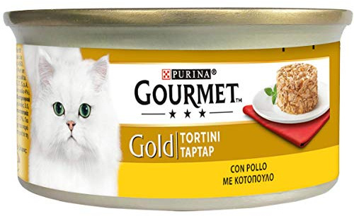 GOURMET Gold Cibo Umido per Gatti Adulti Tortino con Pollo 24 Lattine da 85g