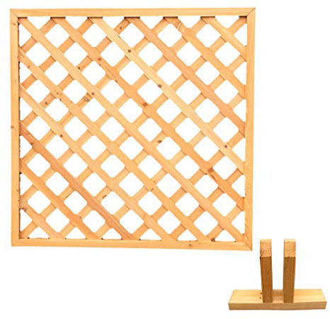 KDDEON Pot à Fleur avec Treillage,Étagère à Fleurs en Bois Grille,Escalade Support Pot de Fleur Clôture en Plein Air Garde-Corps,Étagère pour Plantes Intérieur Écran Partition,avec La Base Stentée