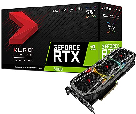 PNY Carte Graphique GeForce RTX™ 3080 10GB XLR8 Gaming Revel Epic-X RGB™ Triple Fan