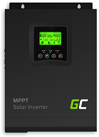Green Cell® 1000W/2000W 1kW 12V 230V Solar Wechselrichter Off Grid mit Laderegler MPPT Reiner Sinus Volt Spannungswandler Konverter Pure Sine Wave Power Inverter DC AC Umwandler Stromwandler