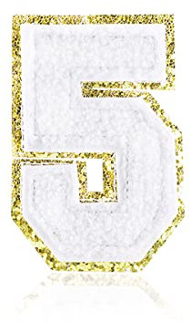 Aufnäher mit großen Buchstaben, Chenille, SPRT, zum Aufbügeln, Alphabet-Stoff, für Team-Kostüme, Dekoration, 7,9 cm Höhe (5)