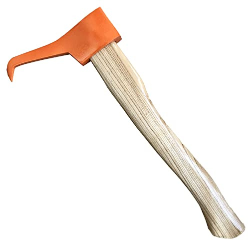 XROPURR Hookaroon/Pickaroon Logging Tool - wood Handle, Log Hook for Lifting Moving Firewood (15 Inch)