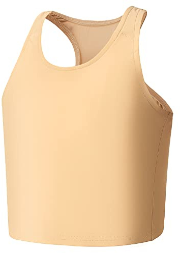 Wonababi Bröstklämma för transpersoner, bröstband för transpersoner med rak rygg för cosplay, FTM-binder, 10 st klistermärke, Naken, XL