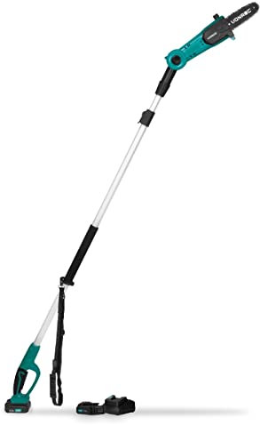 VONROC Élagueuse sur Perche Sans Fil 20V – Lame 200mm – 5m/s – Perche Télescopique 200-260cm – Lame Inclinable, Lubrification Auto – 2 Batteries 2.0Ah & Chargeur Inclus