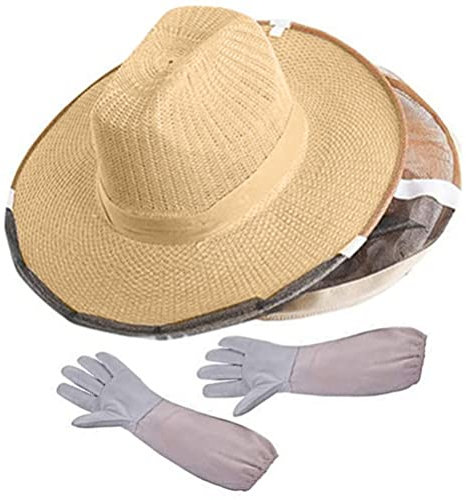 Happyyami Bienen Imkerhut Mit Wiederverwendbarem Netzhut Und Langen Handschuhen Für Professionelle Imkerei Outdoor-aktivitäten Und Gartenarbeit