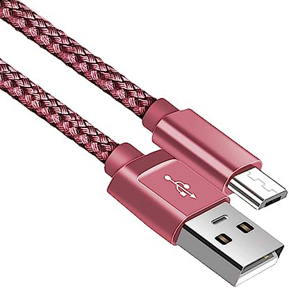 Micro USB Cable Nylon Braided Micro USB Charger Cable Fast Charging Cable Compatible with Samsung Galaxy S7 S6 J7 J5 J3, Huawei, HTC, Nokia, Tablet, Kindle, PS4 (1 Meter)