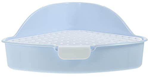 FRCOLOR Toilette Triangolare per Conigli e Criceti in Plastica Blu