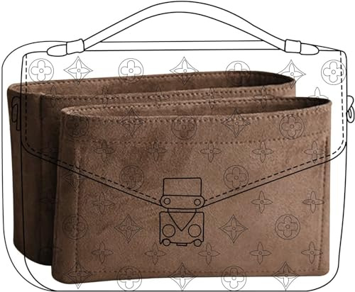 Lckaey Taschen-Organizer-Einsatz für Pochette Métis in allen Abteilungen, Pochette-Tragetasche, Handtascheneinsatz, Y068-kaffee