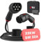 MCEVKELN Cable de Carga Coche Electrico Tipo 2 |32A 22KW | Trifásica |5 Metros |Tipo 2 a Tipo 2 | Cargador EV Cable de Carga IEC 62196-2 para Vehículos Eléctricos y Híbrido Plug-in, con Bolsa