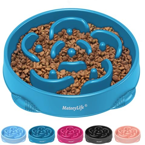 MateeyLife Gamelle Anti Glouton pour Chien - Bol Puzzle Gamelle Anti Glouton Chien Moyen Antidérapant Interactif pour Ralentir l'Alimentatio
