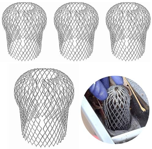 CTENG Protector de Hojas para canalones, 4 Unidades, Protector de canalones de Metal para canalones de Lluvia, Protector de canalones, Filtro de Hojas, bajante, recogedor de Hojas, tamiz de d