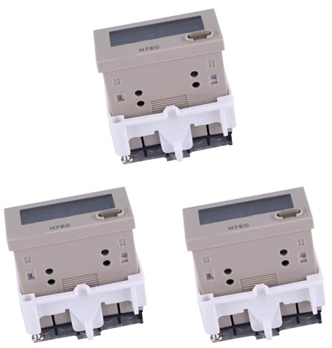 YWBL-WH Compteur électrique Numérique H7EC, 3 Pièces, Affichage LCD à 8 Chiffres, Totalisateur 0-99999999