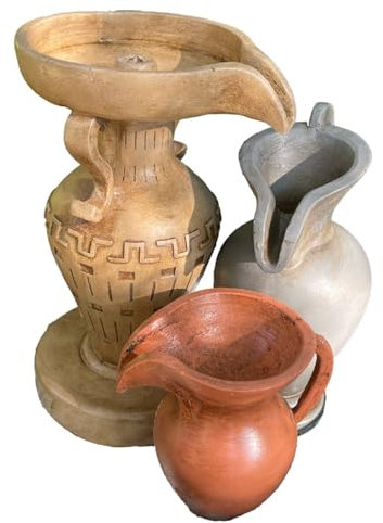 Hydria Fountainhead Greek Water Cascade, Fountain Accessories, Easy Application, 3 Greek Pots, Indoor and Outdoor, Use, Decorative Solution for Your Hydria (Sold Separately), British Brand