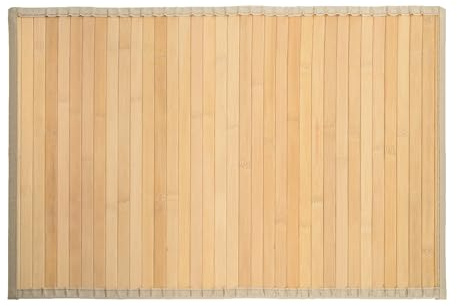 HERSIG - Alfombra de Bambú Natural | Alfombra Rectangular Natural 80x110cm