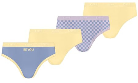 Dim Lot de Culottes Les Pockets Coton Doux Confortable Fille x4
