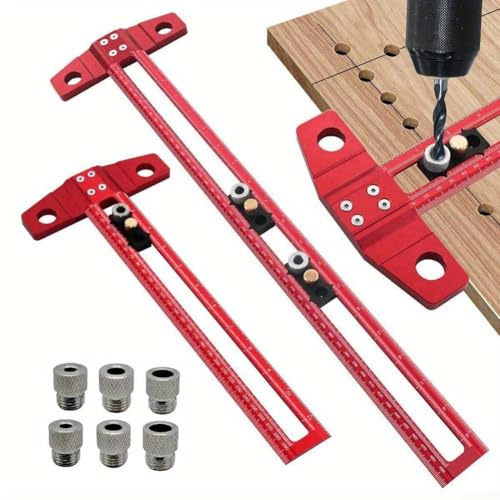 Besttoolifes T Type Woodworking Scriber Ruler, T Type Woodworking Ruler 90 Degree Line Gauge Scriber Architect Ruler T-Square Ruler 300/500mm For Carpenter Work, Layout And Measuring Tools(500MM)