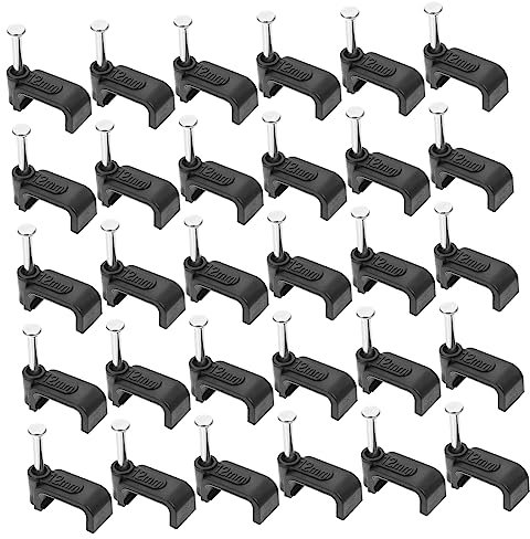 UKCOCO 100stücke Kabelbefestigungsklemmen Schwarze Kabelclips Fixierung Von Drähten Und Kabeln Für Verschiedene Anwendungen Langlebig Und Leicht Zu Handhaben