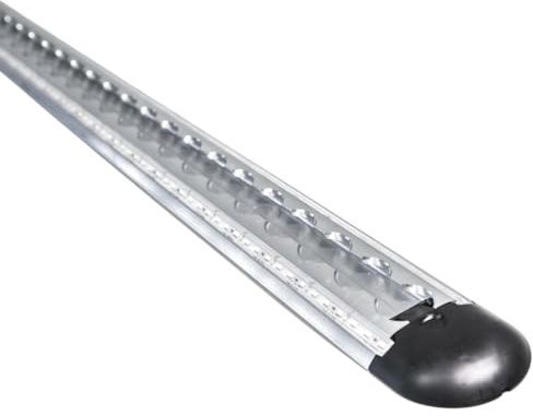 LOADCARE Binario di ancoraggio a LED, semicircolare con illuminazione a LED, in alluminio, per fissaggio del carico, camion, campeggio, rimorchi, auto, 1 m, 12 V (4)