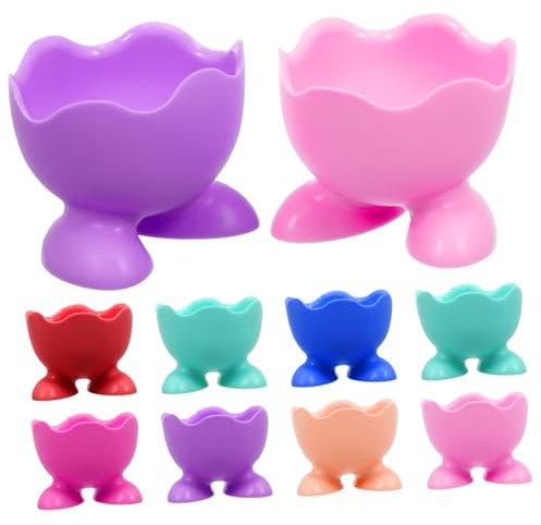 BESTYASH 10 Piezas Hervidor De Huevos Huevera De Silicona Soportes para Huevos Cocidos Taza para Servir Utensilios Prácticos para Cocinar La Cocina