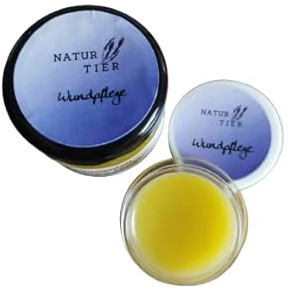 NaturTier Wundcreme 30 ml Wundpflege Wundsalbe - 100% Natürliche Inhaltsstoffe - Hund, Pferd