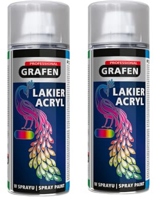 VE-INDUSTRIES 2 x Acryl Lackspray RAL 3000 – Hochglanz Sprühlack für Metall, Holz & Kunststoff – Wetterfest, Schnelltrocknend, Profi-Qualität, 400ml