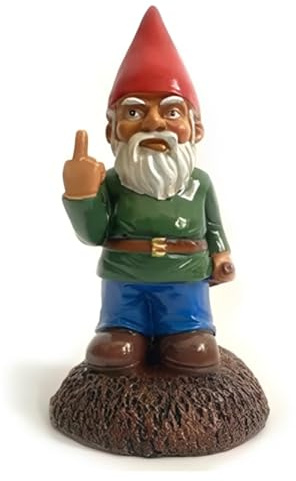 CATZUM 15 cm Gartenzwerg-Statue, lustige Garten-Rasen-Ornamente, OrnamentThe Go Away Gnomes, Innen- oder Außendekoration (15 cm)