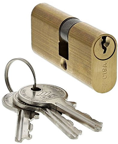 CISA 108210050, Cilindro Serratura Ovale, Ottone, 30/30 mm