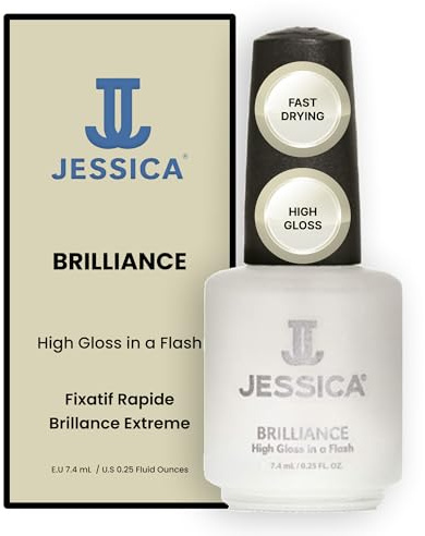 Jessica - Capa superior de esmalte de uñas para manicura, secado rápido, brillante
