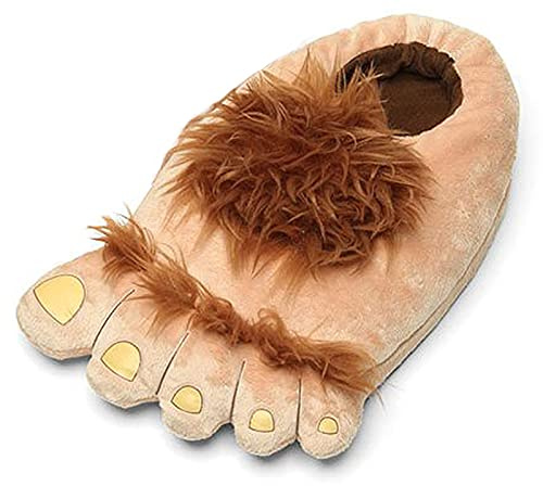Ibeauti Womens Furry Monster Adventure Slippers, Comfortable Novelty Warm Winter Hobbit Feet Costume Gift Slippers for Teens Adults