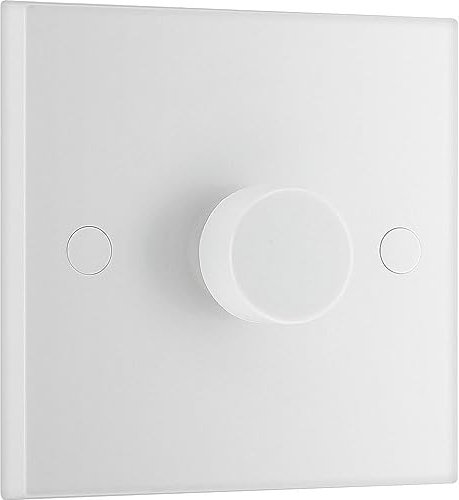 BG Electrical Intelligent Single Wall Dimmer Switch, 2 Way, Square Edge, Nexus 900 Series, White Moulded, 200W, 981