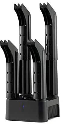 COSTWAY Shoe Dryer, 180 Mins Timer, CETL Standard Noiseless Boot Warmer with Heat Blower for Snow Boot Sneaker Glove Hats, with Detachable Pipes