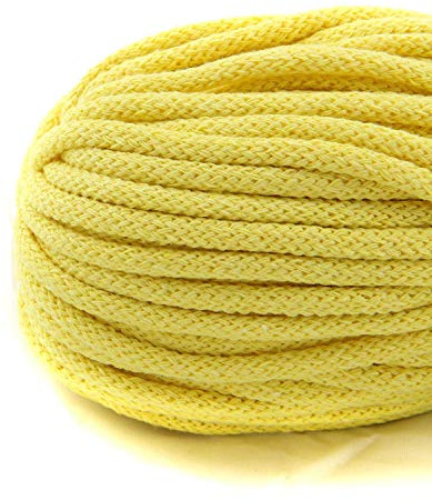 nts Nähtechnik 6mm 50m Baumwollkordel Kordel Seil in vielen Farben (hellgelb)