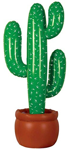 The Glowhouse Uppblåsbar kaktus, dekoration, mexikanskt motto, hawaiiansk fest, dekoration, 86 cm