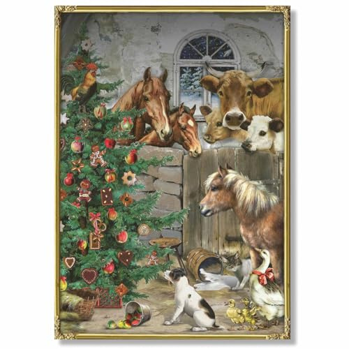 A4-Wand-Adventskalender – Weihnacht im Stall