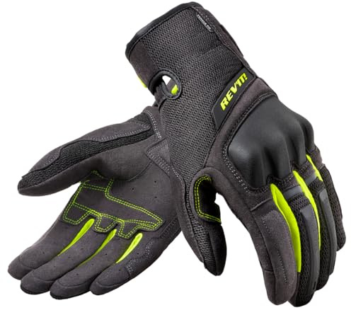 REV'IT! Revit Volcano Guanti da moto da donna, nero/giallo, L