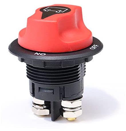 Tawveml Batterieschalter, Autobatterie-Trennschalter, Hauptschalter, 12 V-48 V, 100 A, Ein-Aus, wasserdicht, Installation, Netzschalter für Motorrad, Marine, Boot, Wohnwagen, Auto, Fahrzeuge, Yacht, B