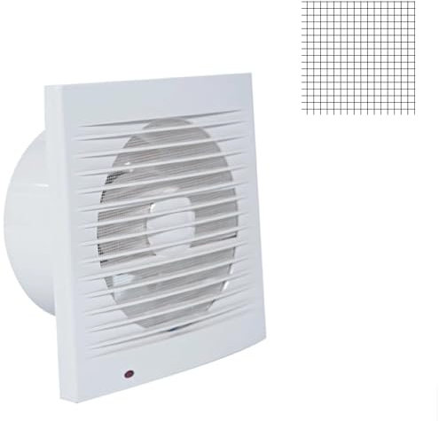 IN-OV_ E100 Ventilateur Extracteur d'Air pour ø100mm+ Moustiquaire Intégré, 14W-80m3/h, Salle de Bain, Cuisine, Bureau, WC, VMC, Garantie 2 ANS