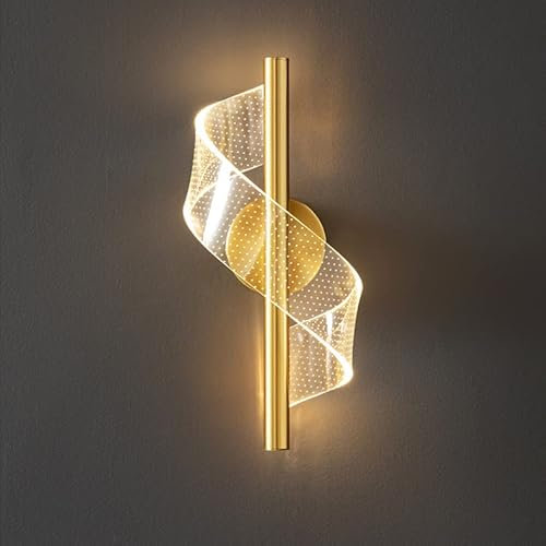 WRMING LED Wandleuchte Messing Gold 4W Innen Wandlampe Modern Design Flurlampe Warmweiß Kaltweiß Neutralweiß Dekorieren Treppenlicht Nicht Dimmbar