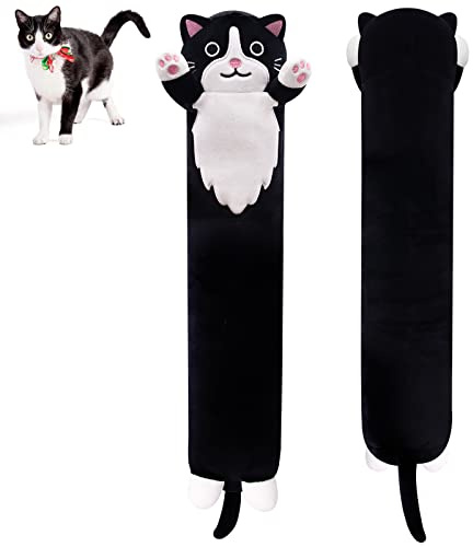 MUFEIRUO Long Cat Plush Pillow, 50 cm Black Body Toys, Cute Long Cat Stuffed Animals Cat Plushie, Black Long Plush Cat Doll Kawaii Stuffed Cat Plush Toys for Kids Birthday Christmas