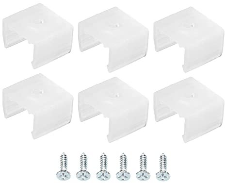 sourcing map 50 Stück wasserdichter LED-Lichtstreifen Clips, Befestigungsklemmen, durchscheinend, 12-14 mm Breite