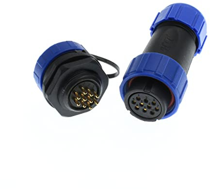ZBLZGP SP21 10-poliger Luftfahrt-Kreisverbinder, wasserdicht, IP68, 7–12 mm, Kabelstecker, Buchse, Kontakt, 5 A, Strom, Wechselstrom, Gleichstrom, Outdoor, Solar-Station, tragbare Powerstation