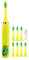 Spazzolino elettrico per bambini, spazzolino sonico per bambini, Spazzolino elettrico per bambini 4 marce 8 testine ricarica USB Spazzolino elettrico per bambini sopra i 3 anni(Giallo)