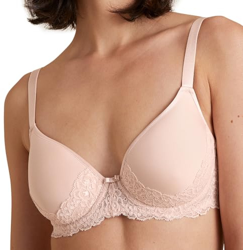 CALIDA Sensual Secrets Spacer, Reggiseno da Donna, Spalline Regolabili, con Dettagli in Pizzo, Coppe Sagomate, Lace Parfait Pink, 5B