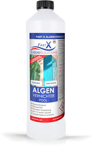 Algenvernichter – Hochwirksamer Pool-Algenentferner für kristallklares Wasser, poolklar, Pool Reinigung, Pool Pflege (1 Liter)