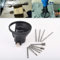 HOHXEN Multipurpose Cutting Guide Kit, Rotary Multi Tool Cutting Guide Attachment Kit with 6 Pcs HSS Routing Router Bits and 4 Pcs Twist Drill Bit for Rotary, Electric Grinder Locator Drill Holder