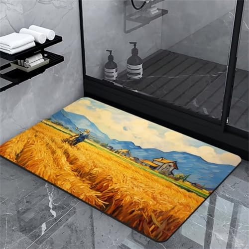Tappetino da bagno antiscivolo in pietra per bagno ad asciugatura rapida, tappetino da doccia 78,7 x 119,4 cm, tappetino da bagno antiscivolo, morbido e assorbente, per doccia, doccia esterna e