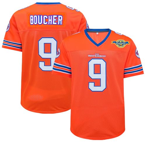 CUTHBERT #9 Bobby Boucher Football Jersey The Waterboy Adam Sandler Mud Dogs Bourbon Bowl Movie Shirt, 9 the Waterboy-o, 3XL