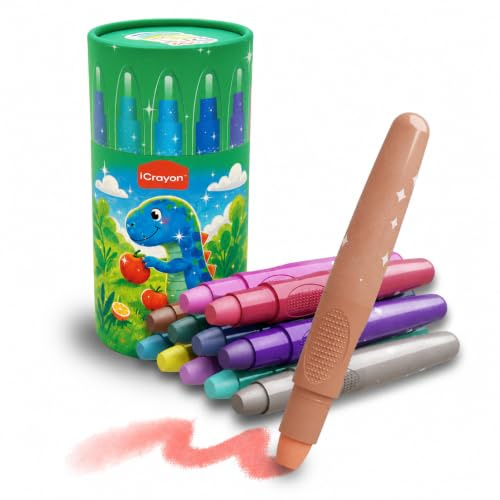 Rainbow Sparkle Metallic Watercolor Gel Crayons, 12 Colors Twistable Crayons for Toddlers, Non-Toxic & Washable, Coloring Gift for Boys and Girls