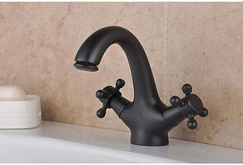Grifo para Fregadero de casa, Grifo de Cocina, Grifo de baño, Grifo de baño sin Plomo, Grifo de Lavabo de Bronce Negro, Grifo Retro, Grifo de Lavabo Creativo de Estilo Europeo